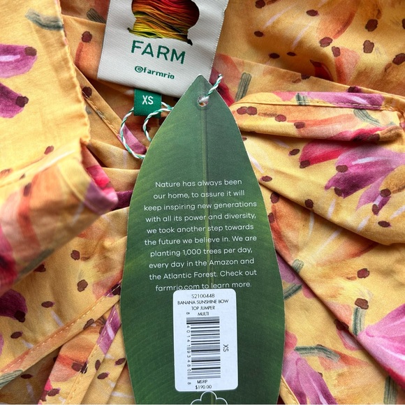 FARM Rio Yellow Banana Sunshine Bow Jumpsuit Size XS - Picture 12 of 12